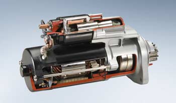 Starter motor cutaway