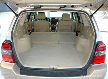 2004 Toyota highlander cargo dimensions