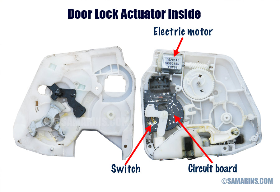 Rear door lock. 3 loud clicks. Will not lock.